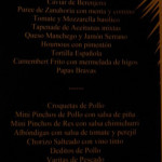 The Tapas Menu